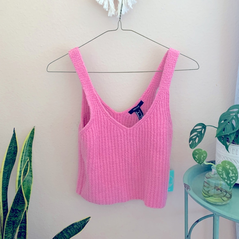 NWT Fuzzy Pink Top